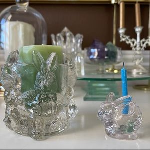 Easter Bunny Candle Holder Set